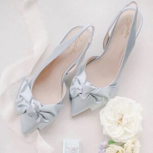 NWT Seychelles Neve Heels in Forever Misty Blue Satin